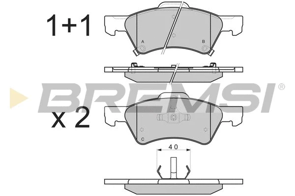 Brake Pad Set, disc brake (BP3222)