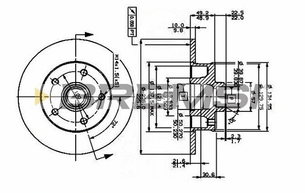 Brake Disc (CD6266S)