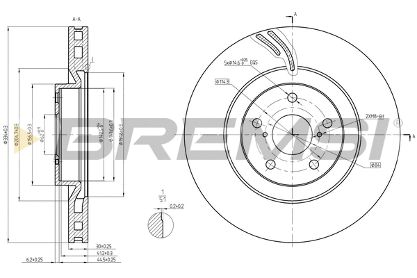 Brake Disc (CD8497VLS)