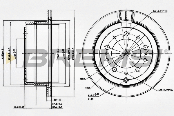 Brake Disc (CD7597V)