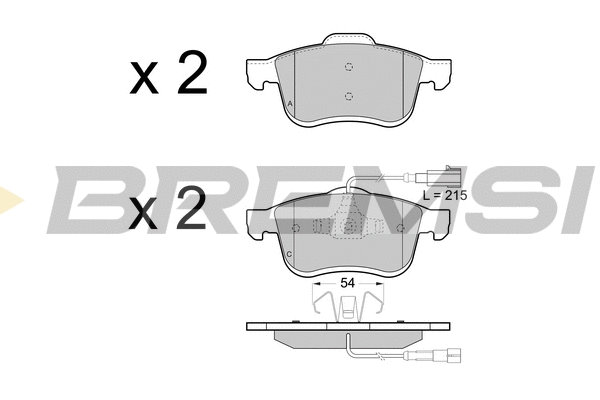 Brake Pad Set, disc brake (BP3413)
