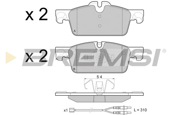 Brake Pad Set, disc brake (BP3464)