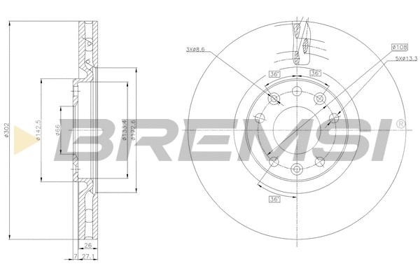 Brake Disc (CD8237V)