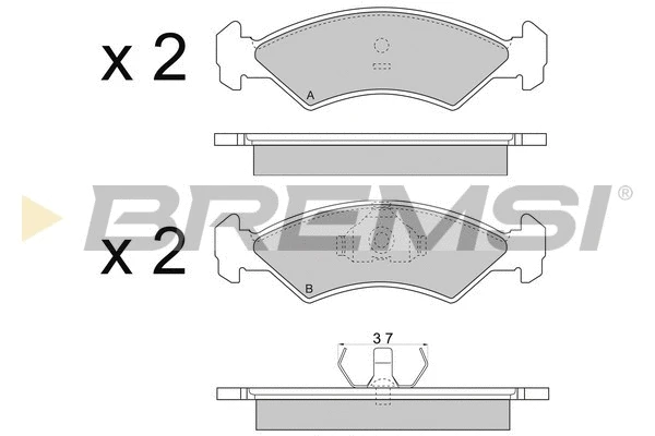Brake Pad Set, disc brake (BP2263)