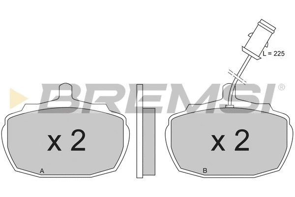 Brake Pad Set, disc brake (BP2206)