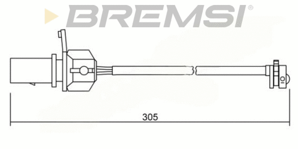 Warning Contact, brake pad wear (WI0647)