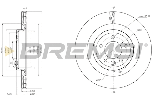 Brake Disc (CD8434V)