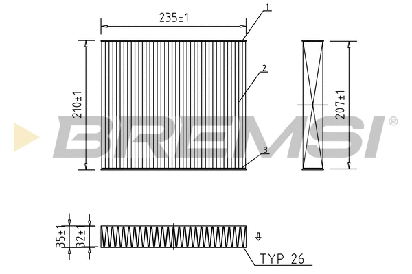 Filter, cabin air (FC0068A)