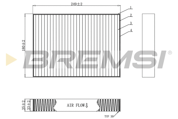 Filter, cabin air (FC0457C)