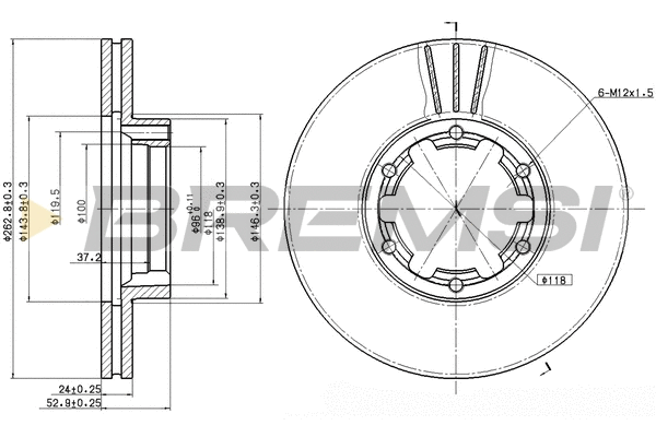 Brake Disc (CD7016V)