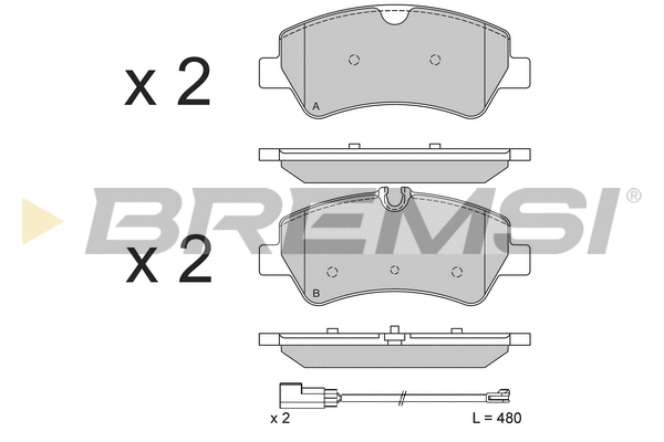 Brake Pad Set, disc brake (BP3526)