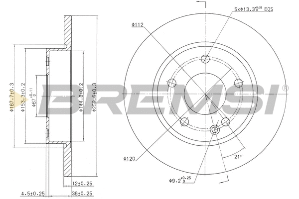 Brake Disc (CD7034S)