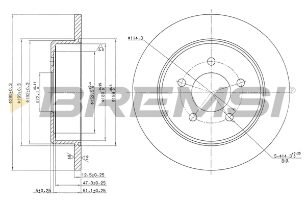 Brake Disc (CD7492S)