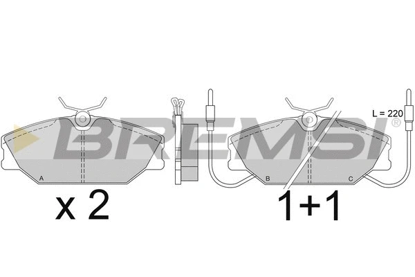 Brake Pad Set, disc brake (BP2277)