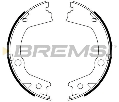 Brake Shoe Set, parking brake (GF0897)