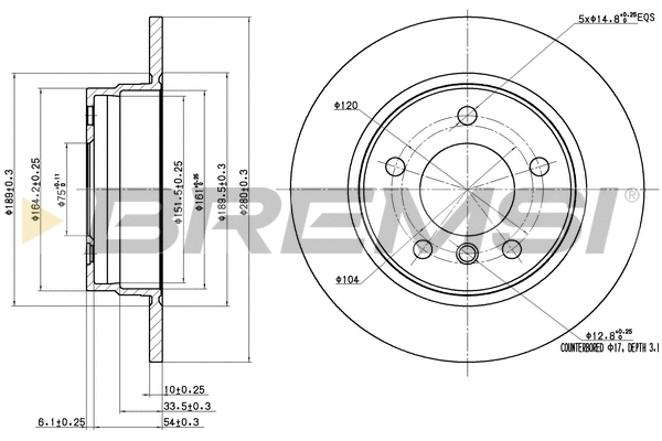 Brake Disc (CD6249S)