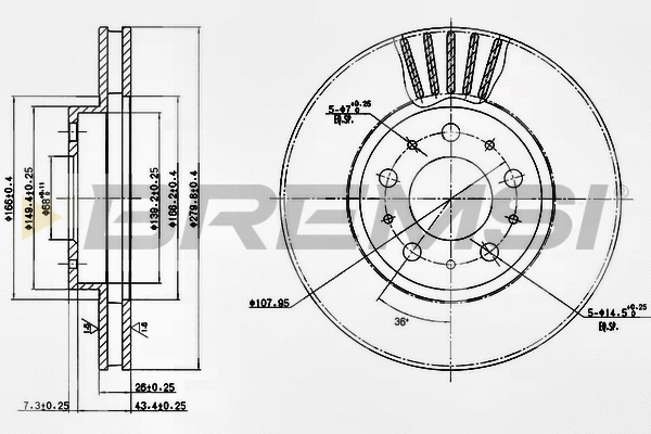 Brake Disc (CD6605V)