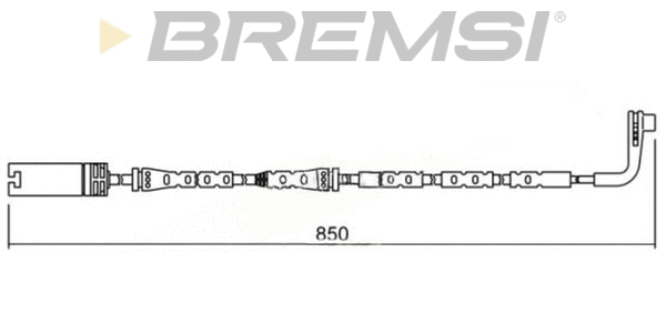 Warning Contact, brake pad wear (WI0635)