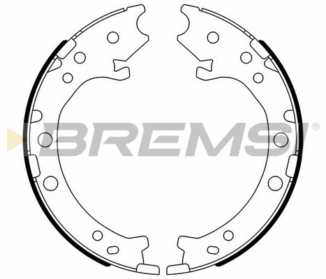 Brake Shoe Set, parking brake (GF0715)
