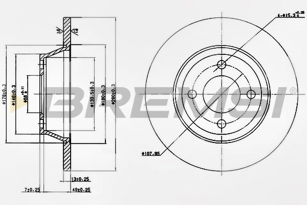 Brake Disc (CD6518S)