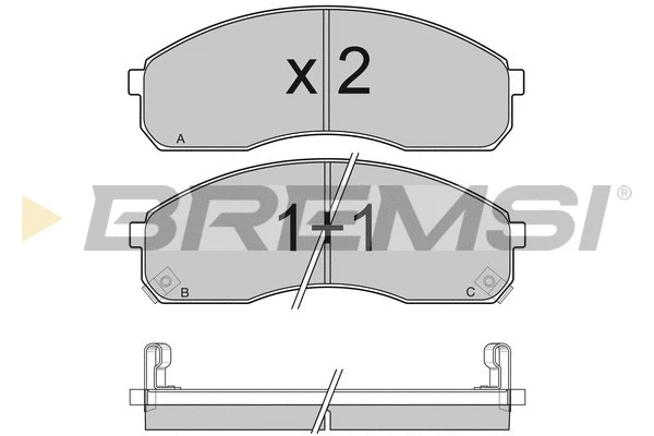 Brake Pad Set, disc brake (BP3039)