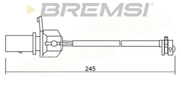 Warning Contact, brake pad wear (WI0666)