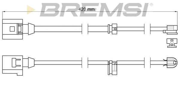 Warning Contact, brake pad wear (WI0614)