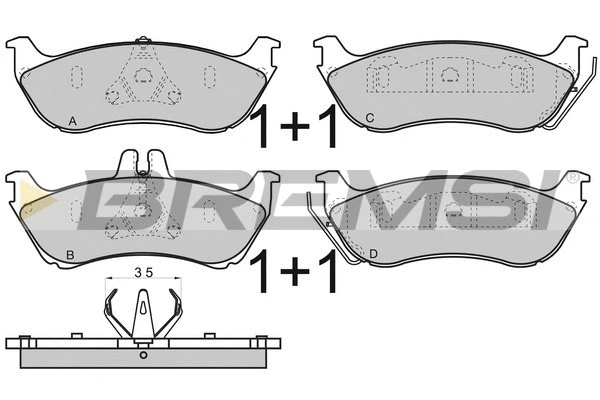 Brake Pad Set, disc brake (BP2969)