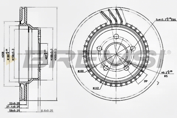 Brake Disc (CD7672V)