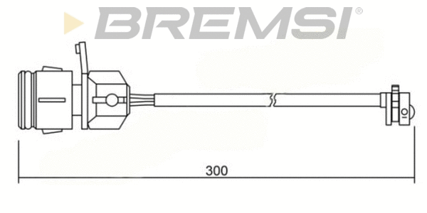 Warning Contact, brake pad wear (WI0648)