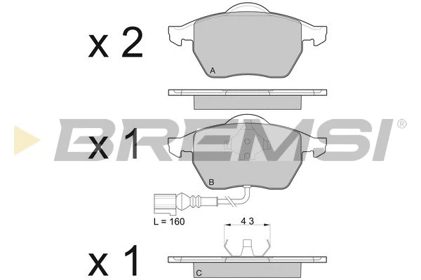 Brake Pad Set, disc brake (BP2984)