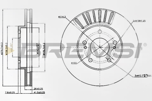 Brake Disc (CD7494V)