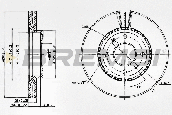 Brake Disc (CD7522V)