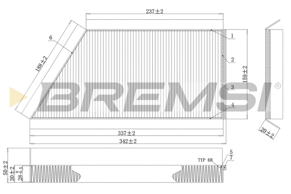 Filter, cabin air (FC0088)