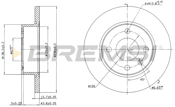 Brake Disc (CD6813S)
