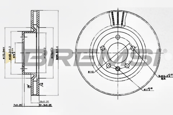 Brake Disc (CD6330V)