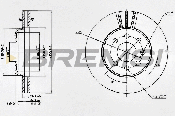 Brake Disc (CD7097V)