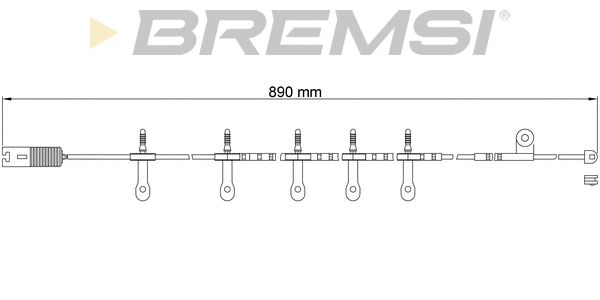 Warning Contact, brake pad wear (WI0606)