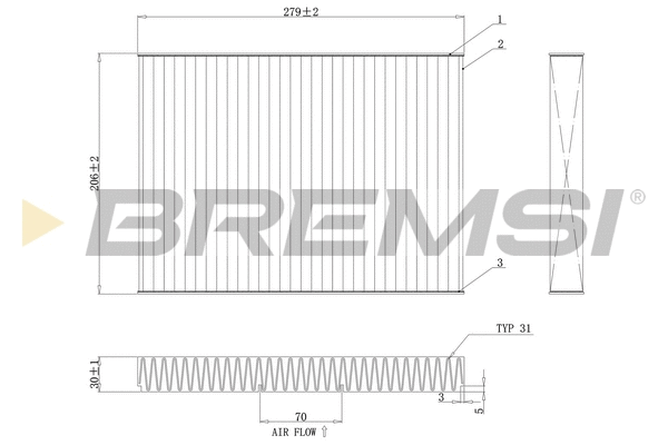 Filter, cabin air (FC0181C)