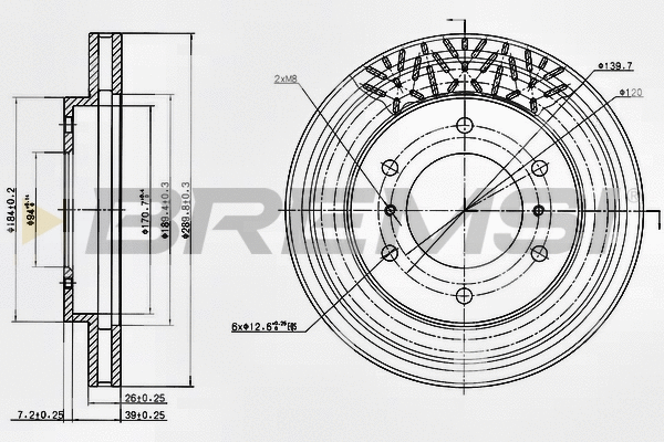 Brake Disc (CD7384V)