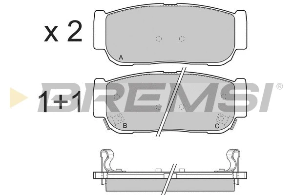Brake Pad Set, disc brake (BP3267)