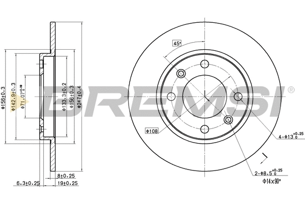 Brake Disc (CD6244S)
