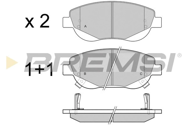 Brake Pad Set, disc brake (BP3421)