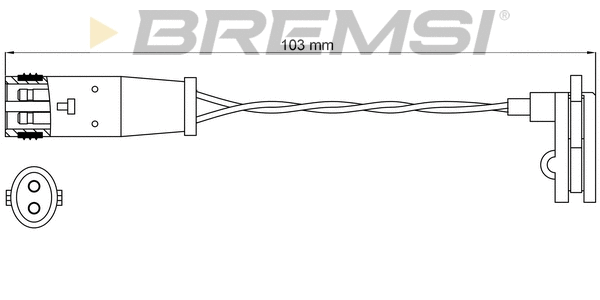 Warning Contact, brake pad wear (WI0631)