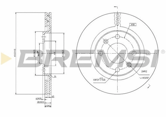 Brake Disc (CD6192V)