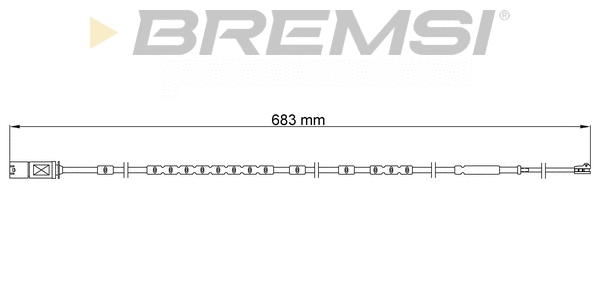 Warning Contact, brake pad wear (WI0916)