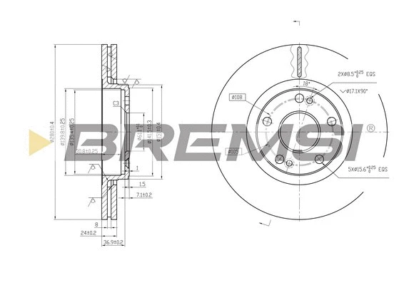 Brake Disc (CD6369V)