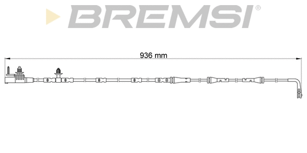 Warning Contact, brake pad wear (WI0918)