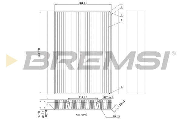 Filter, cabin air (FC0876A)