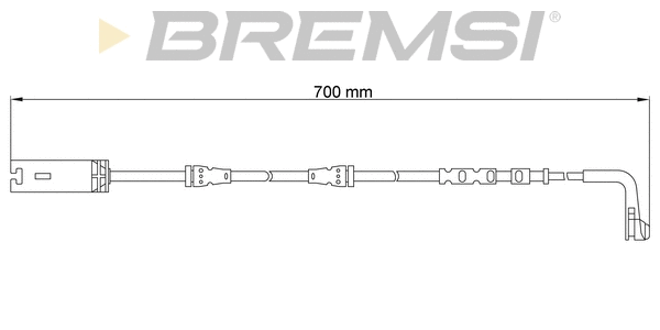 Warning Contact, brake pad wear (WI0716)